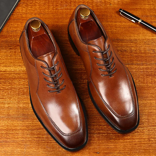 Retro Business Casual Shoes for Men Dress Shoes Wedding Party Men Office Formal Style Oxfords Designer Brand Men's Leather Shoes